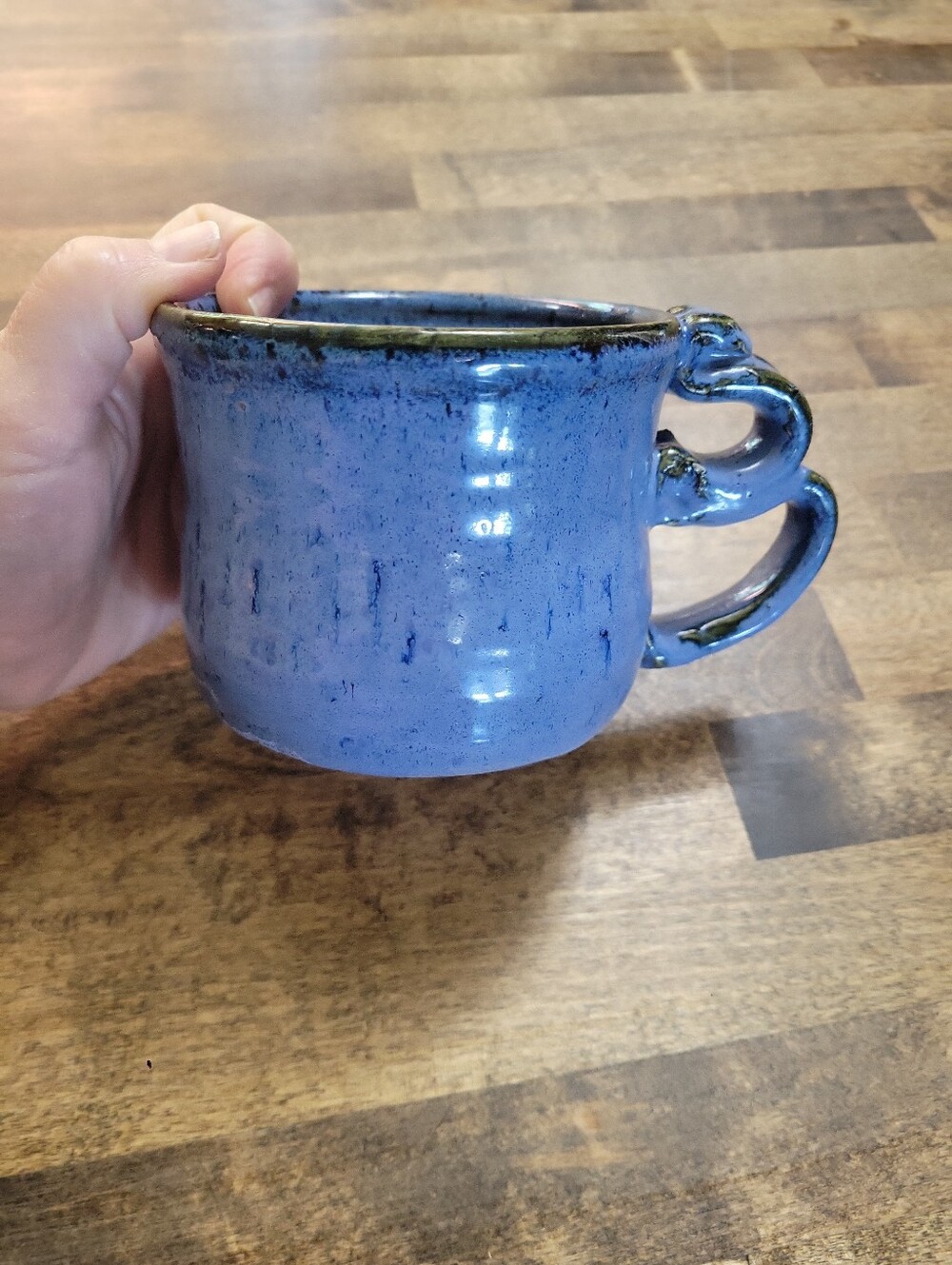 Handmade Blue Ceramic Coffee Mug - Artisan Glazed Stoneware